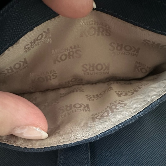 Michael Kors Navy Leather Tech Wallet Wristlet